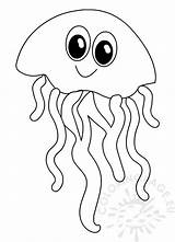 Jellyfish Sea Animal Image – Coloring Page sketch template