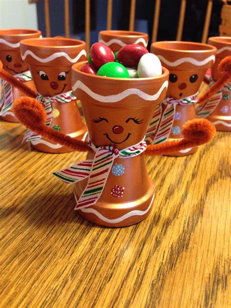 Clay pot gingerbread men! Quick and easy for a holiday craft :) | Christmas crafts, Homemade ...