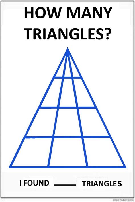 Geometry Puzzle 3. How many triangles? | Right triangle, Brain teasers ...