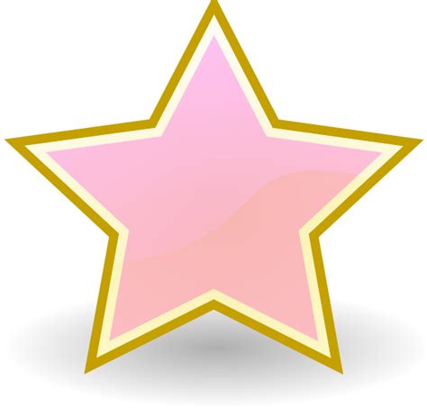 Baby Pink Star Clip Art at Clker.com - vector clip art online, royalty ...