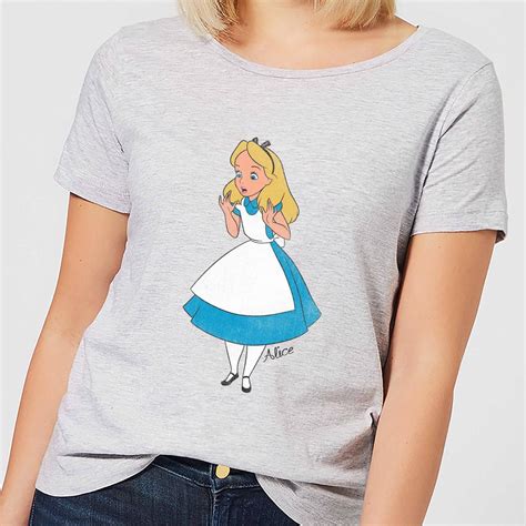 Disney Alice In Wonderland Surprised Alice Women's T-Shirt - Grey in 2021 | T shirts for women ...