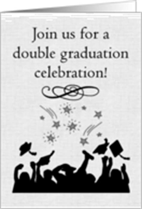 Graduation Party Invitations for Twins from Greeting Card Universe