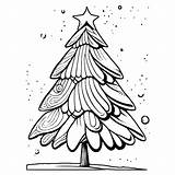 Christmas Tree Coloring Page · Creative Fabrica sketch template