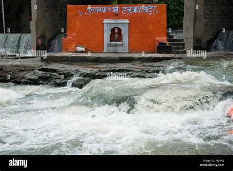 Old hanuman temple at Nashik Panchavati ram kund on godavari river in ...