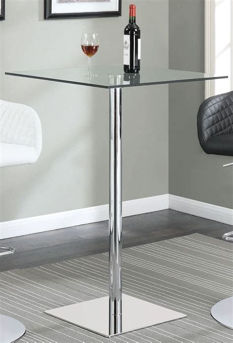 Chrome Bar Table from Coaster | Coleman Furniture