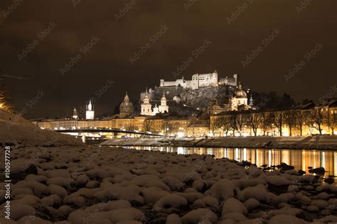 Altstadt und Festung Hohensalzburg, Winter Stock Photo | Adobe Stock