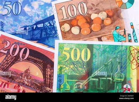 French Francs a business background Stock Photo - Alamy