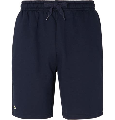 Lacoste Tennis - Logo-Appliquéd Fleece-Back Cotton-Blend Jersey Shorts ...