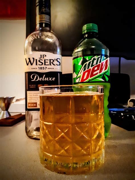 Just found out the Mountain Dew was originaly created to be mixed with whisky Turned out good ...