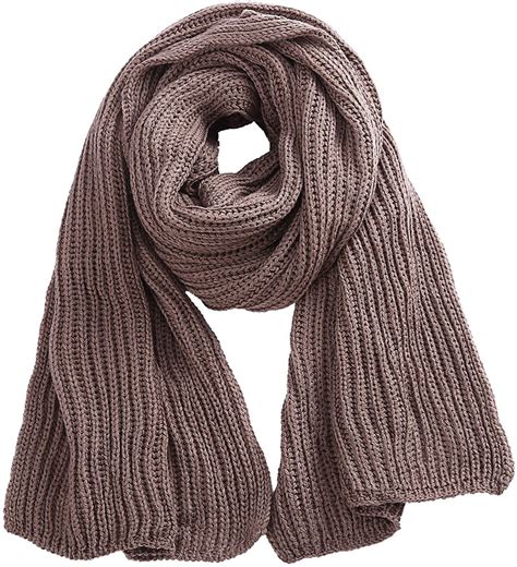 Soft Winter Scarves - Dark Khaki - Knitted Womens Scarves