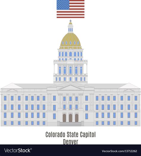 Colorado state capitol Royalty Free Vector Image