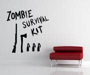 Vinyl Wall Decal Sticker Zombie Survival Kit #OS_MB983