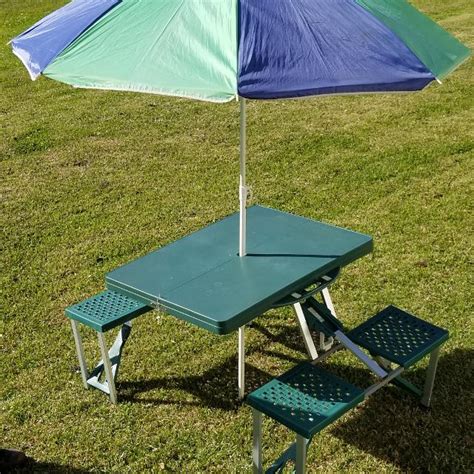 Stansport Folding Picnic Table with Umbrella $36 (reg. $69.99)