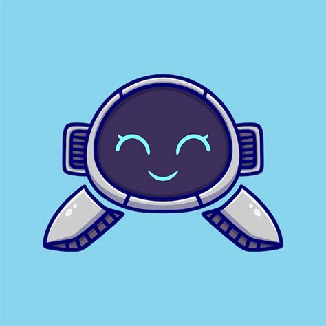 Premium Vector | Cute robot cartoon icon illustration gift