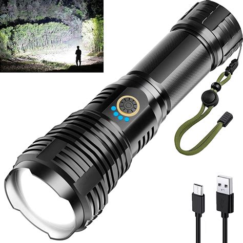 Comprar Rechargeable Flashlights 900000 High Lumens, High Power Led ...