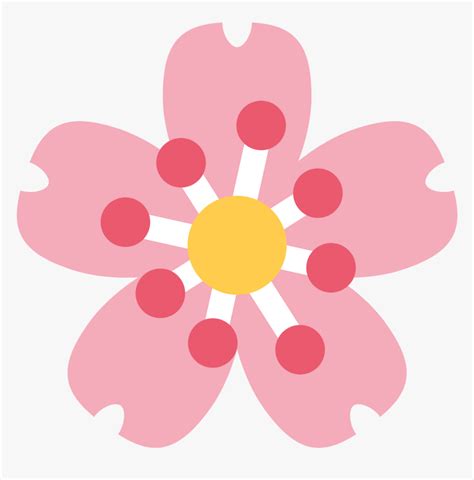 Cherry Blossom Emoji, HD Png Download - kindpng