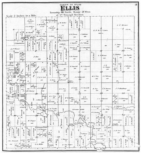 Ellis Township Map - 1875