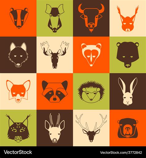 Forest animals Royalty Free Vector Image - VectorStock