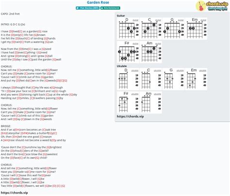 Chord: Garden Rose - tab, song lyric, sheet, guitar, ukulele | chords.vip