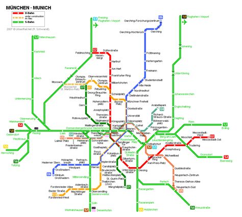 Munich Metro Map - TravelsFinders.Com