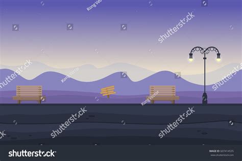 Silhouette Hill Landscape Background Vector Flat Stock Vector (Royalty ...