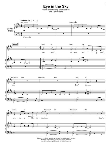 Alan Parsons Project - Eye In The Sky sheet music