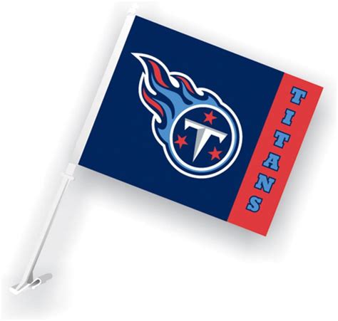 Amazon.com : TENNESSEE TITANS CAR FLAG w/Wall Bracket Set of 2 : Sports Fan Automotive Flags ...