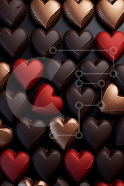 Heart-Shaped Chocolates for Valentine's Day and Special Occasions stock ...