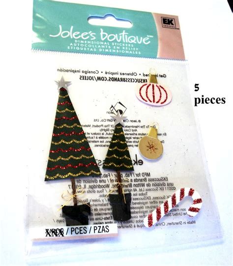 Jolee's Boutique Dimensional Christmas Stickers Trees - Etsy | Christmas stickers, Candy cane ...