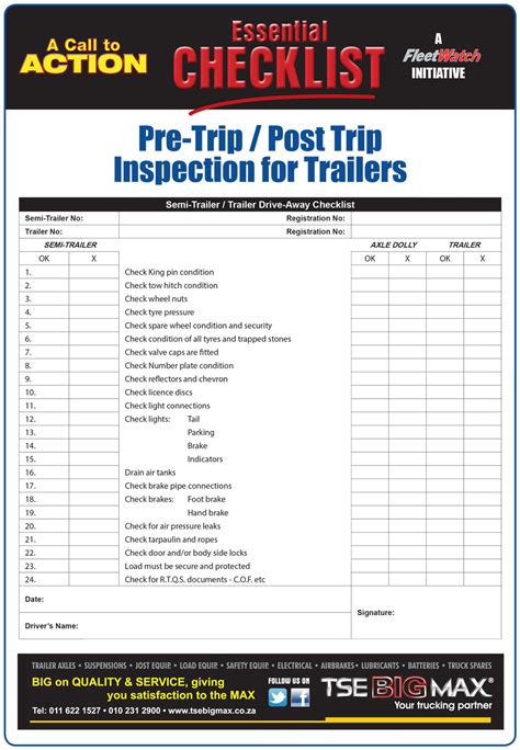 Safety Checklists - Fleetwatch