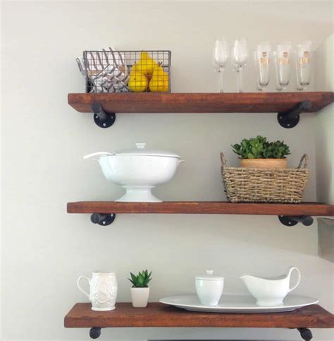 DIY Rustic Kitchen Shelves - KnockOffDecor.com