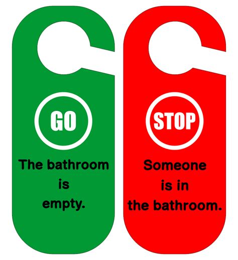 Bathroom Door Signs - 7 Free PDF Printables | Printablee