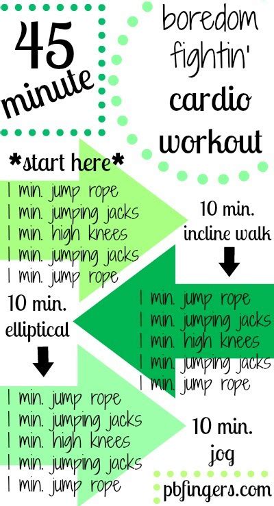 45 Minute Boredom Fighting Cardio Workout - Peanut Butter Fingers