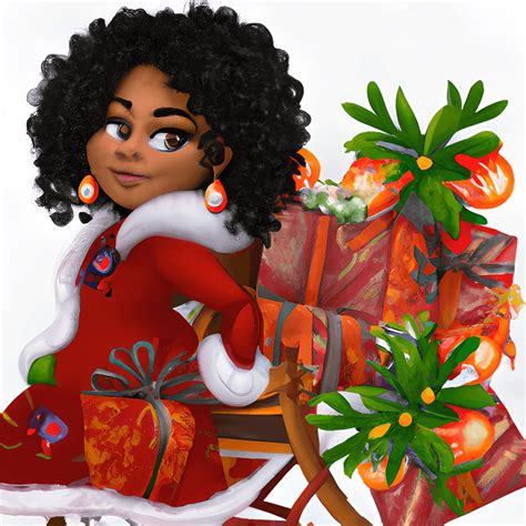 African American Mrs Claus Disney Style · Creative Fabrica