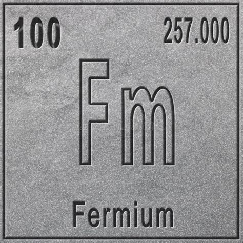 Fermium Chemical Element, Sign with Atomic Number and Atomic Weight Stock Illustration ...