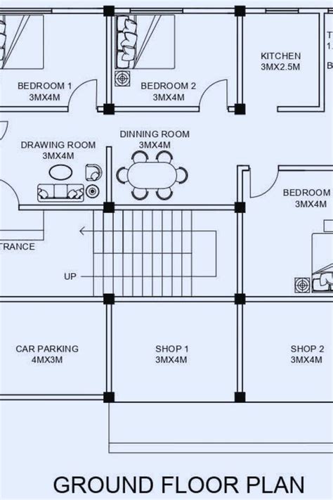 Autocad 2d House Plan Drawing | Unique house plans, Little house plans ...