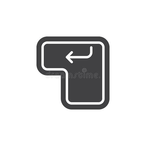 Enter Keyboard Key Icon Vector, Filled Flat Sign, Solid Pictogram ...