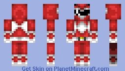 Red Power Ranger Minecraft Skin