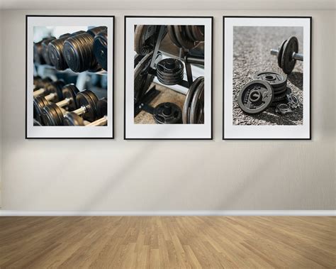 Fitness Set of 3 Posters Fitness Wall Art Weightlifting - Etsy