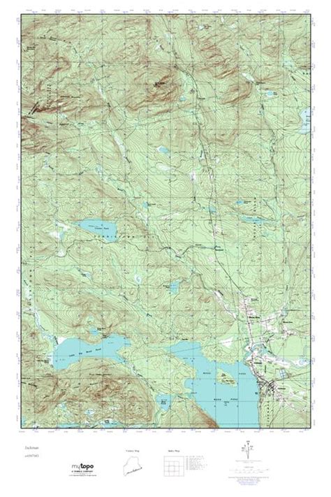 MyTopo Jackman, Maine USGS Quad Topo Map