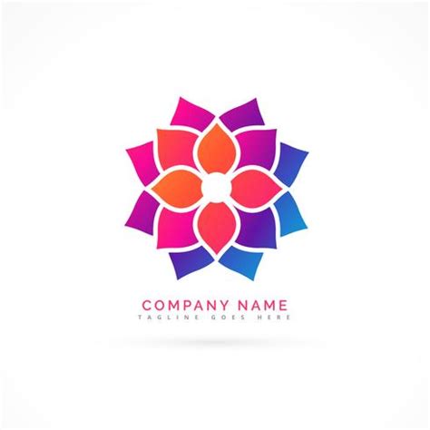 colorful flower logo design - Download Free Vector Art, Stock Graphics ...