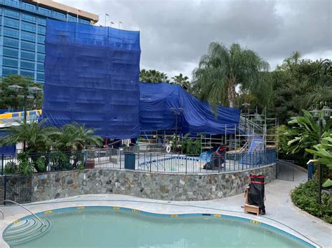 PHOTO REPORT: Disneyland Hotel Pool Refurbishment Update at Disneyland Resort - WDW News Today