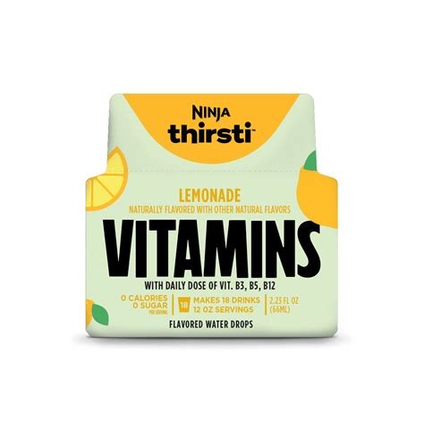 Ninja Thirsti Flavored Water Drops, Lemonade, Vitamins Sweetened, WCFLMND1 - Walmart.com