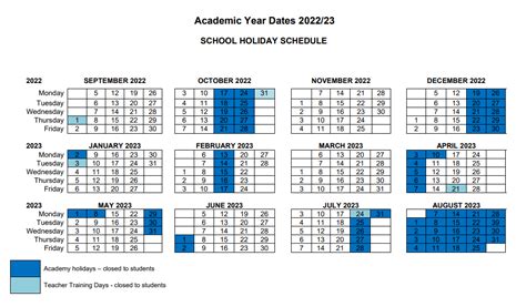 Term Dates - Trinity Academy Grammar