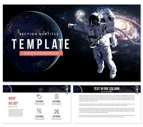 Astronaut PowerPoint Template - Infographic Presentation