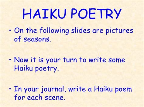 To write a hiaku