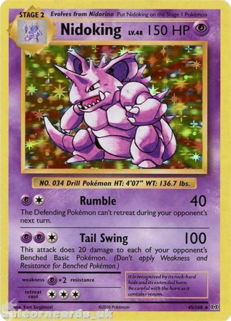 Nidoking 45/108 :: Evolutions :: Rare Holo Mint Pokemon Card:: Unicorn Cards - YuGiOh!, Pokemon ...