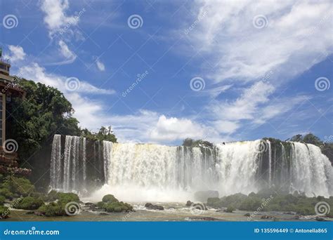 View of a Section of the Iguazu Falls, from the Brazil Side Editorial Stock Image - Image of ...