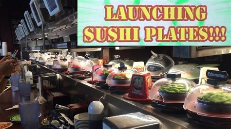 I Launched Sushi Plates at Kura Sushi in Cupertino - YouTube