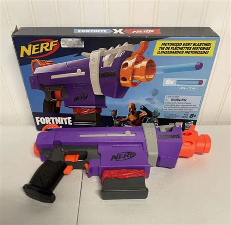 NERF FORTNITE SMG-E Blaster - Motorized Blaster With 6-Dart Clip £14.88 - PicClick UK